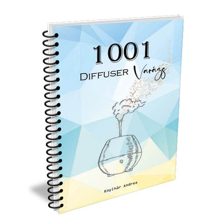 Coperta cărții 1001 Diffuser varázs de Knyihár Andrea, în limba maghiară, cu ilustrația unui difuzor